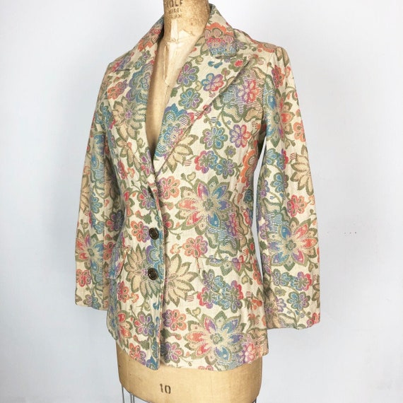 KILLER 1960s Floral Tapestry Jacket S