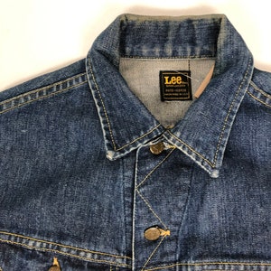 1970s Lee Denim Trucker Jacket S image 3