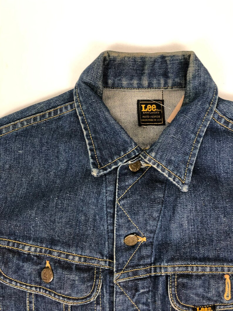 1970s Lee Denim Trucker Jacket S image 3