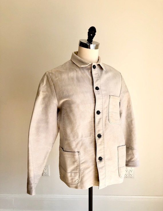 1960s German Moleskin Chore Jacket L