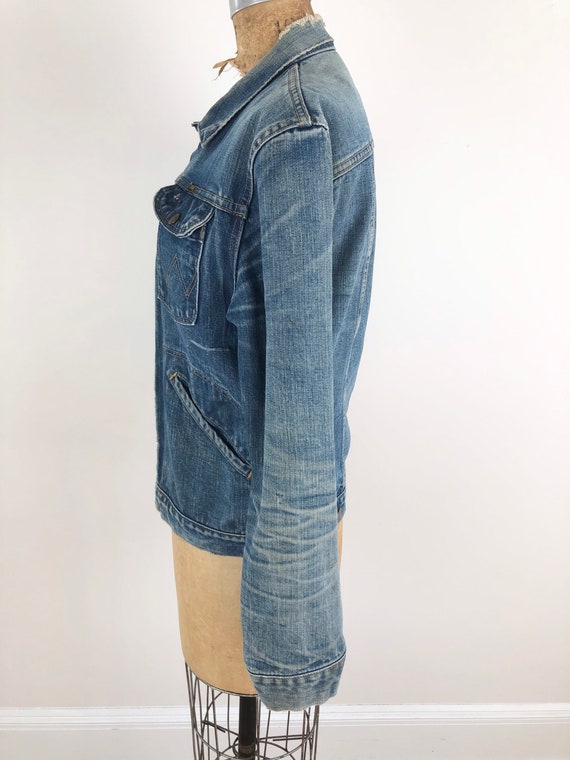 1970s Wrangler Denim Four Pocket Trucker Jacket M - image 3