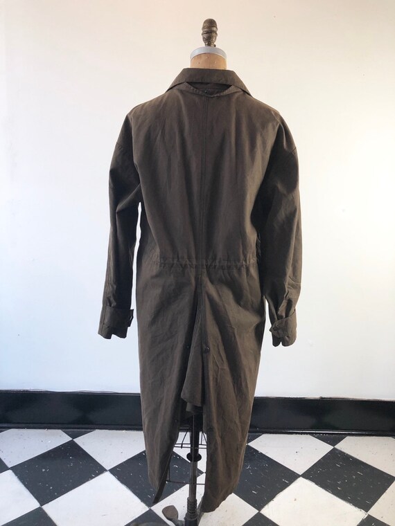 waxed duster coat