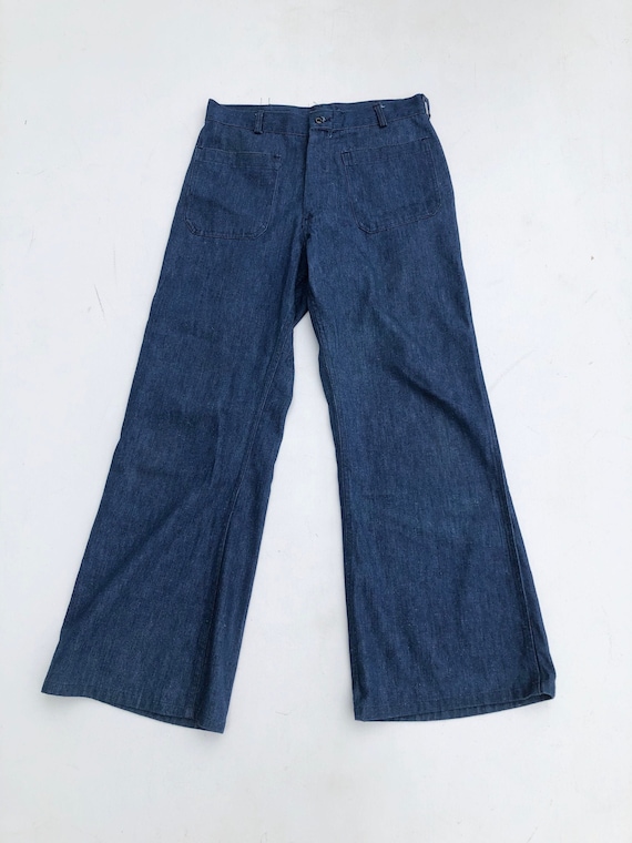 1960’s Naval Denim High Rise Dungarees 30” - image 1