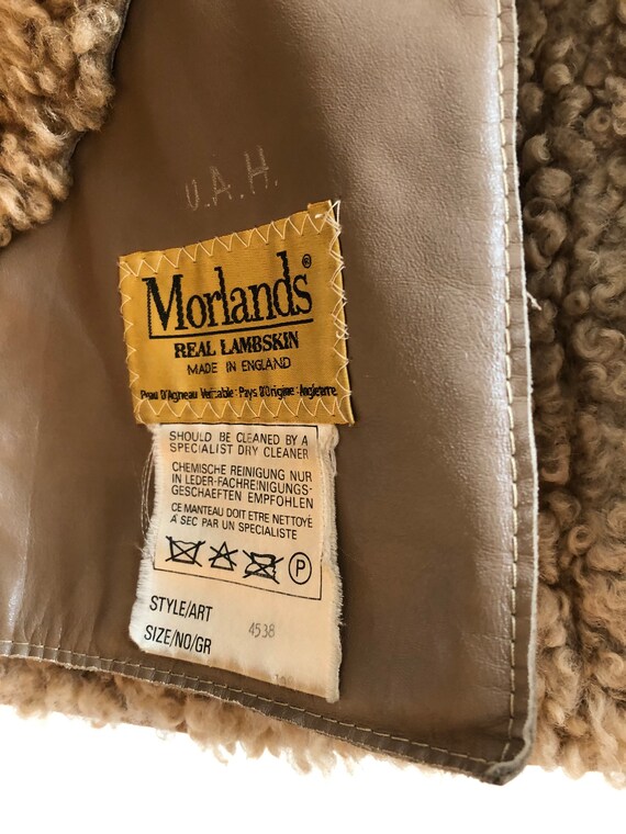 Fabulous 1970s Morlands Curly Shearling Coat M - image 9