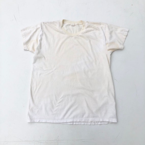 1960’s Jockey White Power Knit Tshirt M - image 1