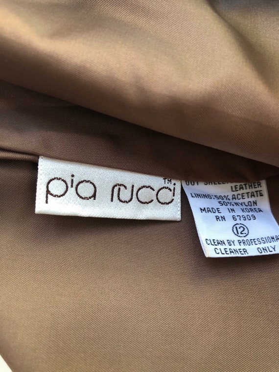 80’s Gold Leather Pencil Skirt by Pia Rucci