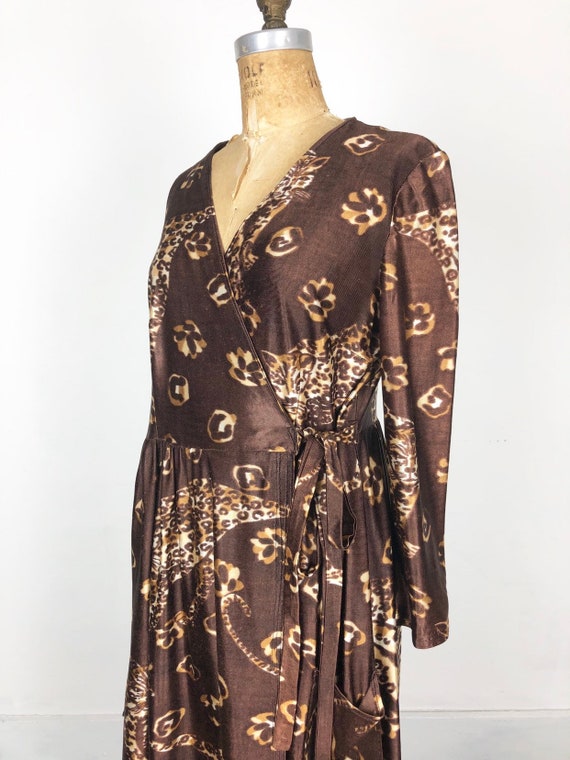 Sexy 70’s Leopard Wrap Dress M