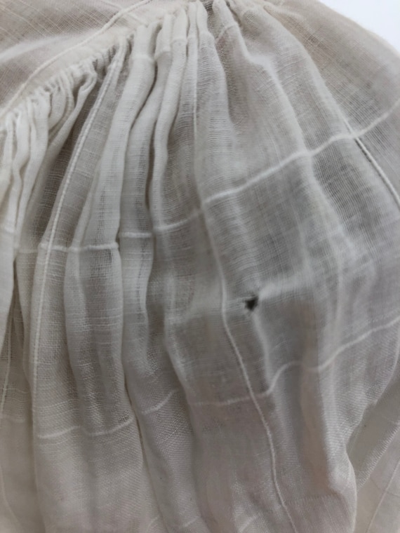Antique Edwardian Lace White Cotton Blouse S - image 9