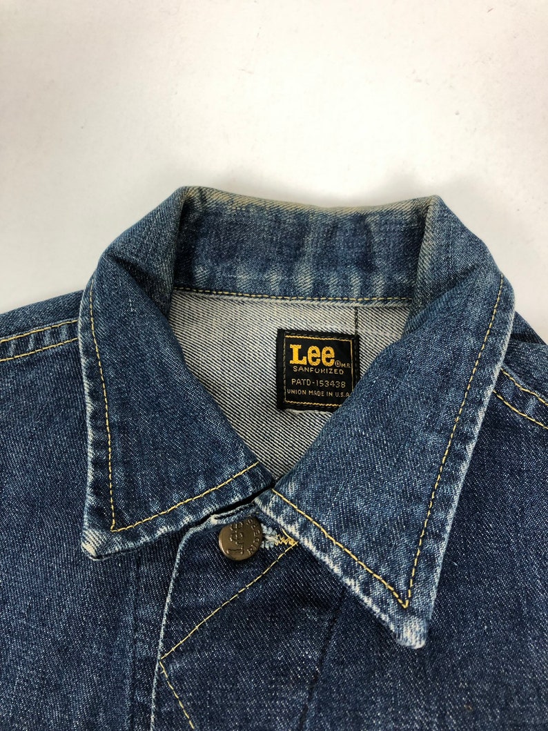 1970s Lee Denim Trucker Jacket S image 6