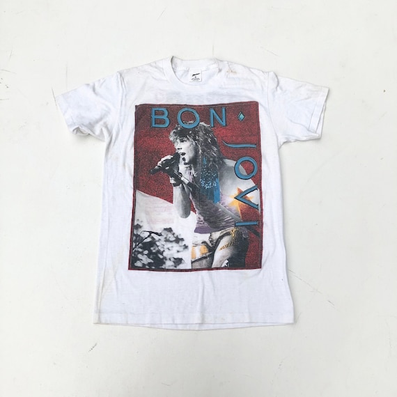 1985 Bon Jovi Fahrenheit 7800 Staff Tour Tshirt S - Etsy