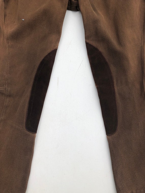 Gorgeous 1940’s Cocoa Brown Whipcord Jodhpurs 28” - image 3