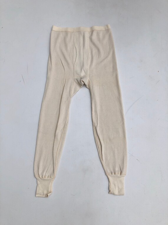 1970s Cotton Thermal Long Johns L - image 1