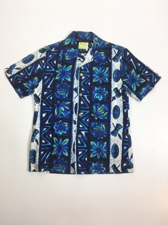 1950s Ui Maikai Cotton Hawaiian Shirt M - image 1