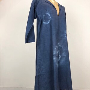 Antique Indigo Dyed French Linen Tunic S image 4