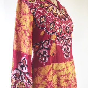Ramona Rull 1970’s Mirrored Batik Cotton Maxi Dress S M - Etsy