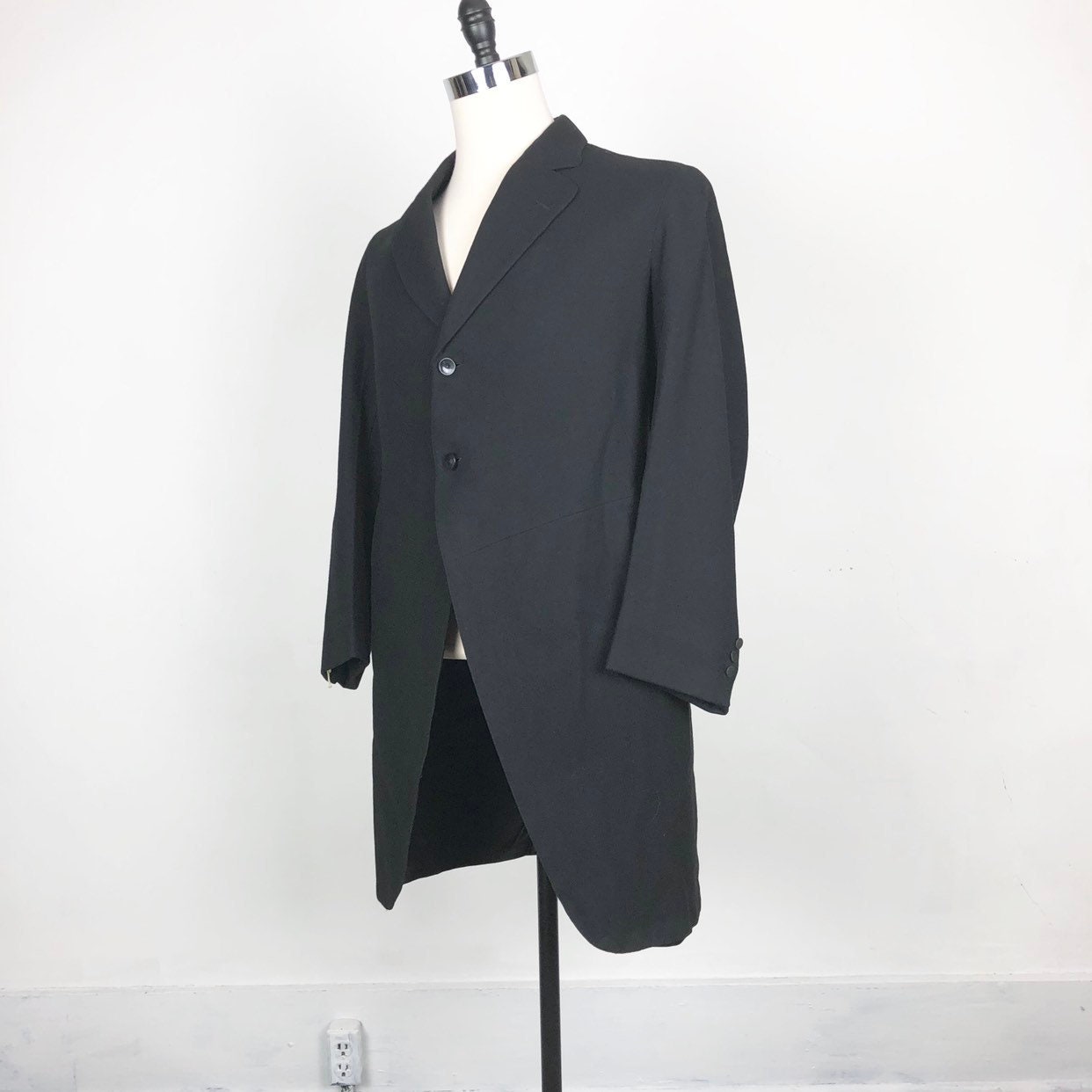 【極美品】1910s Black Chester coat Beautiful Antique 1910s Black Wool Mourning Coat M - Etsy