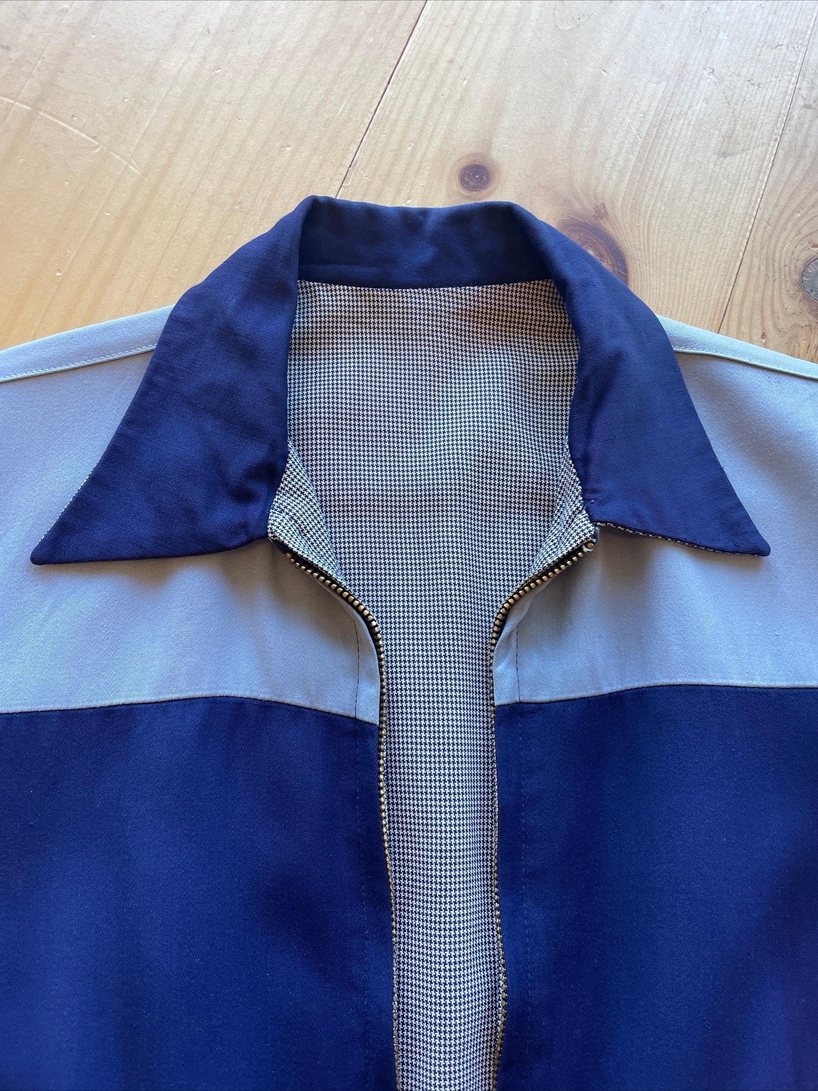 1940s Reversible Navy Blue Rayon Gabardine Ricky Jacket S - Etsy