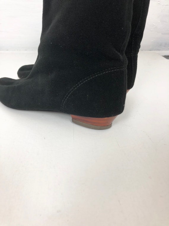 KILLER 50s Black and Red Wool Ankle Boots 6.5 - image 7