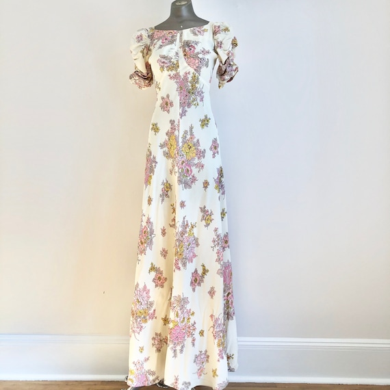 Amazing 1970s Foxy Lady Floral 30’s Style Bias Cu… - image 2