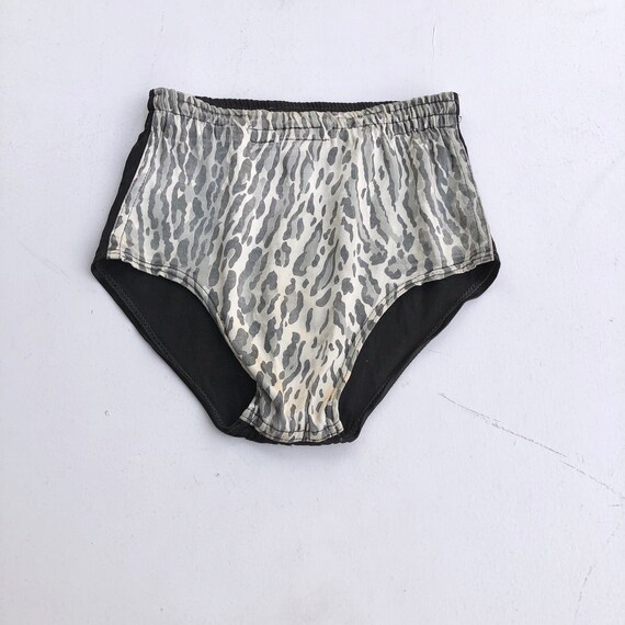 1940’s Leopard Print Satin Swim Briefs S