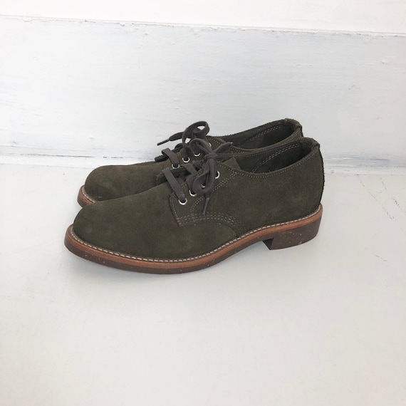 Deadstock 80’s Chippewa Brown Suede Oxford Shoes 9