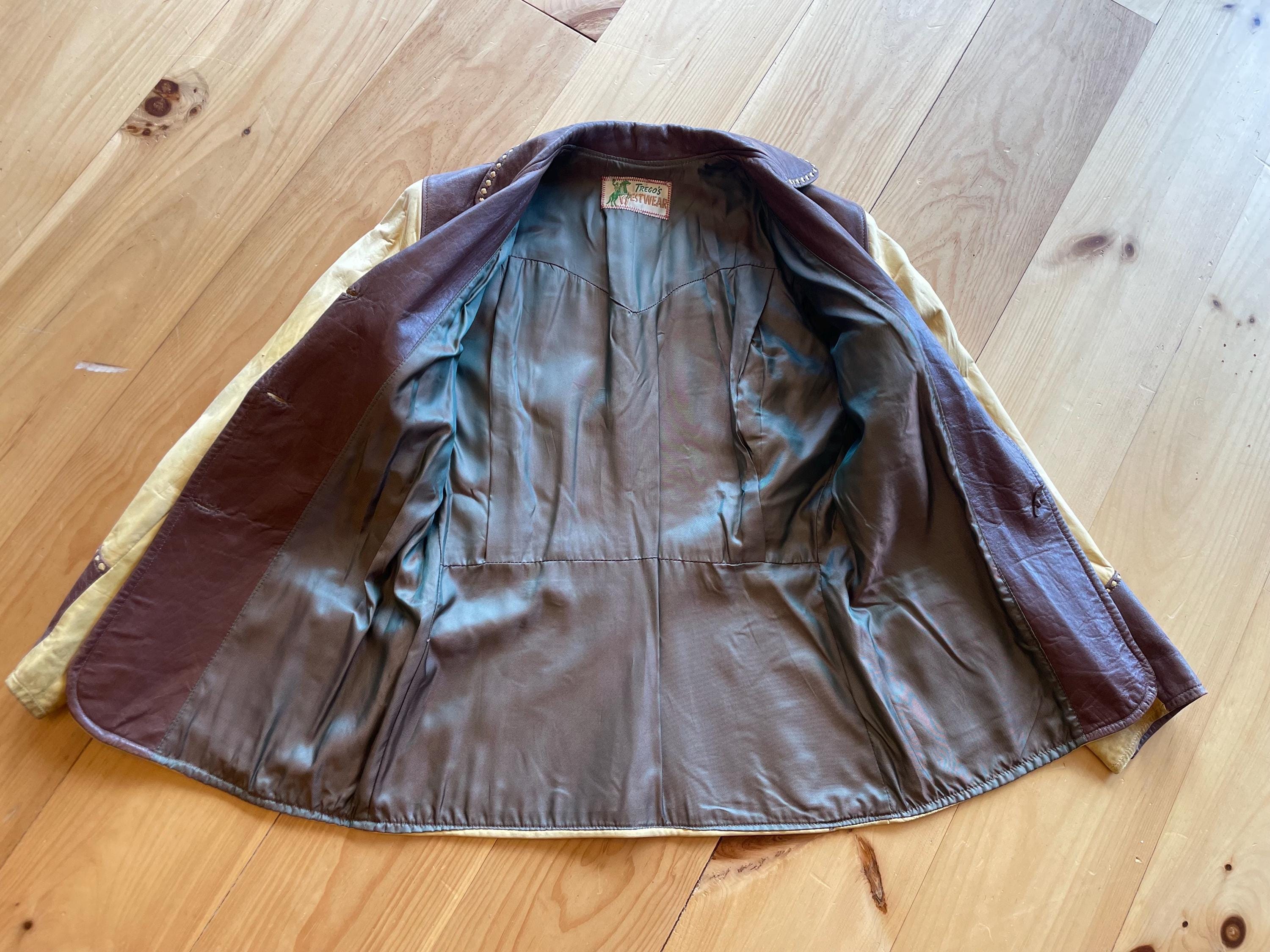 ビンテージ　ウエスタンジャケット　Trego's Westwear 1950s Tregos Westwear Western Leather Jacket S - Etsy