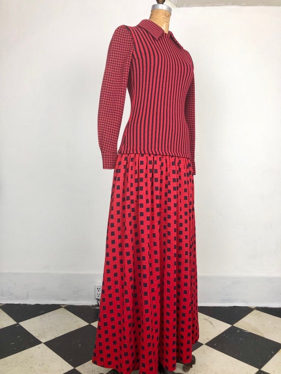 Gorgeous Rudi Gernreich 60s Wool Jersey Maxi Dress