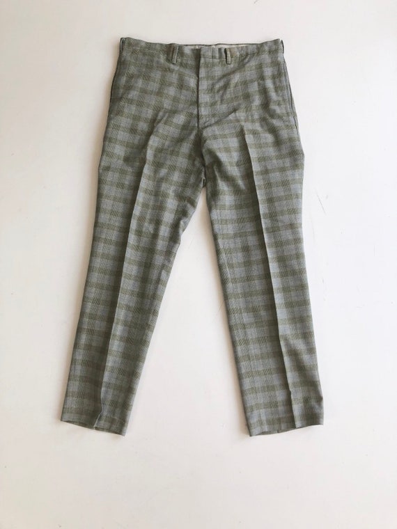 1960’s Lee Leisure’s Plaid Trousers 33” Waist