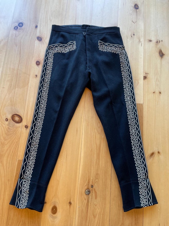 1960s Black Wool Mariachi Charro Pants 35” L - Etsy 1960s Black Wool Mariachi Charro Pants 35” L - Etsy
