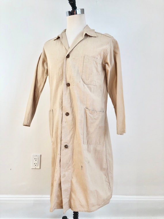 1930s Ivory Cotton Duster Jacket M Etsy UK