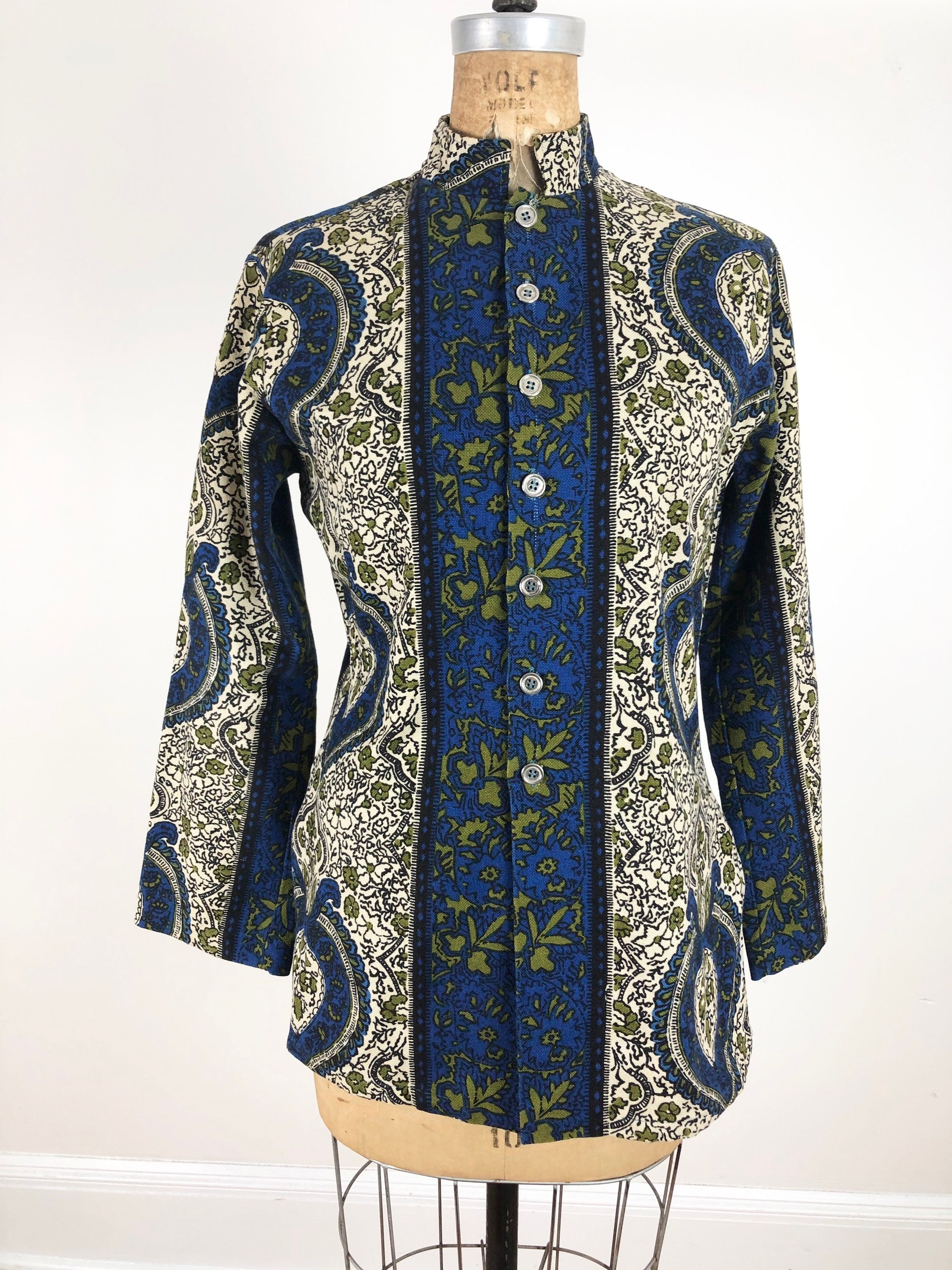 Paisley nehru sales jacket