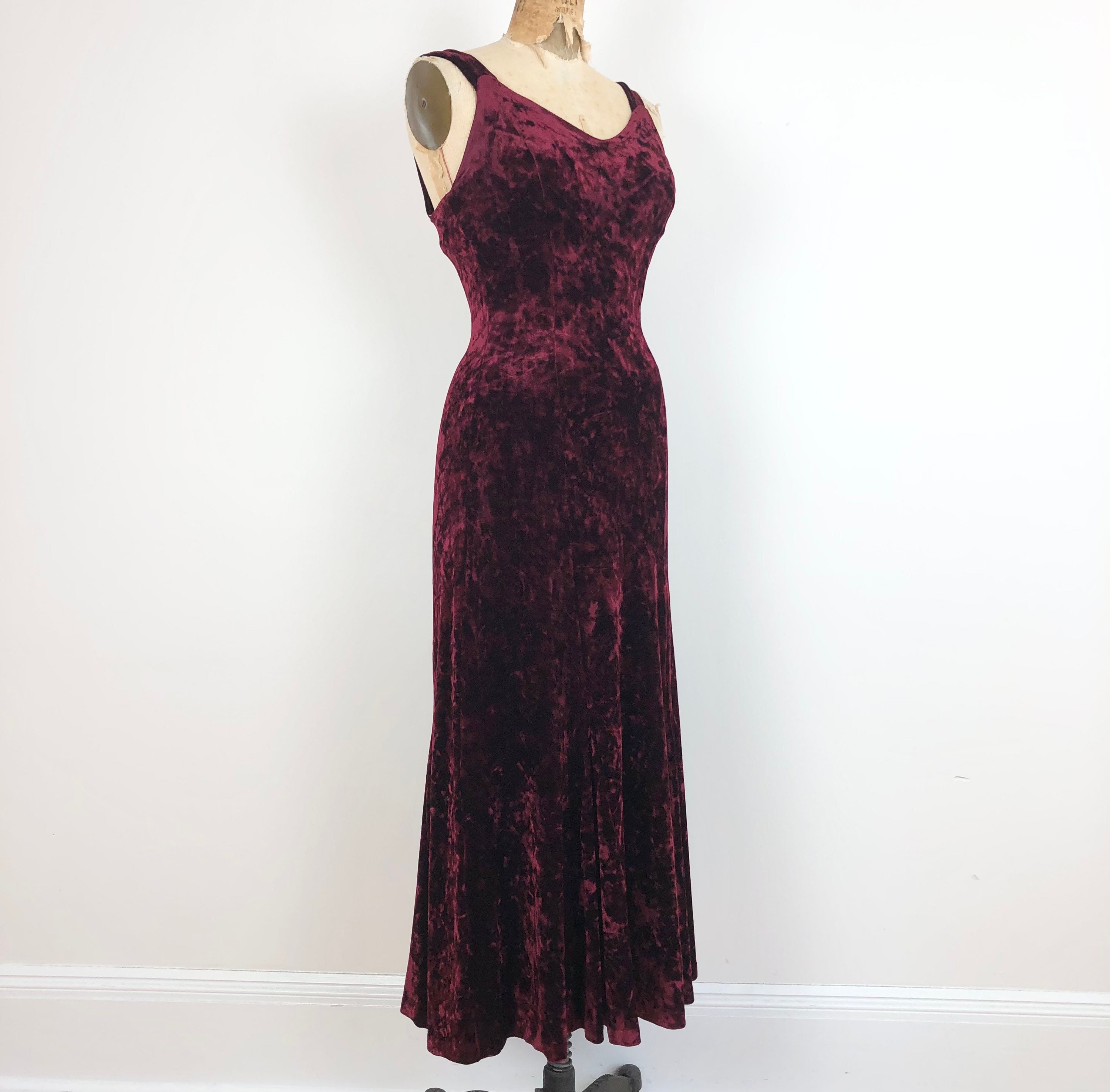 1990s Betsey Johnson Burgundy Crushed 