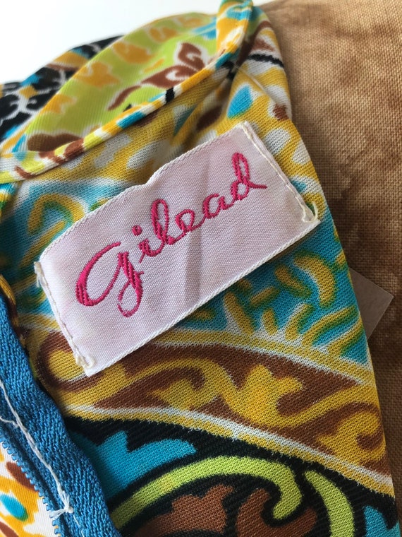 GROOVY 1960’s Psychedelic Kali Print Kaftan M - image 10