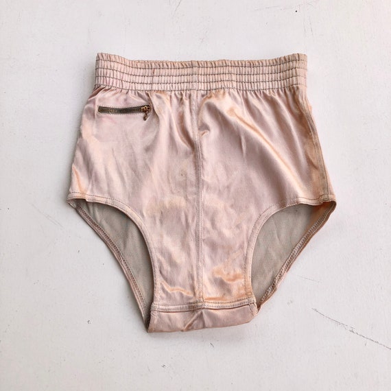 1940’s Blush Pink Satin Swim Briefs S