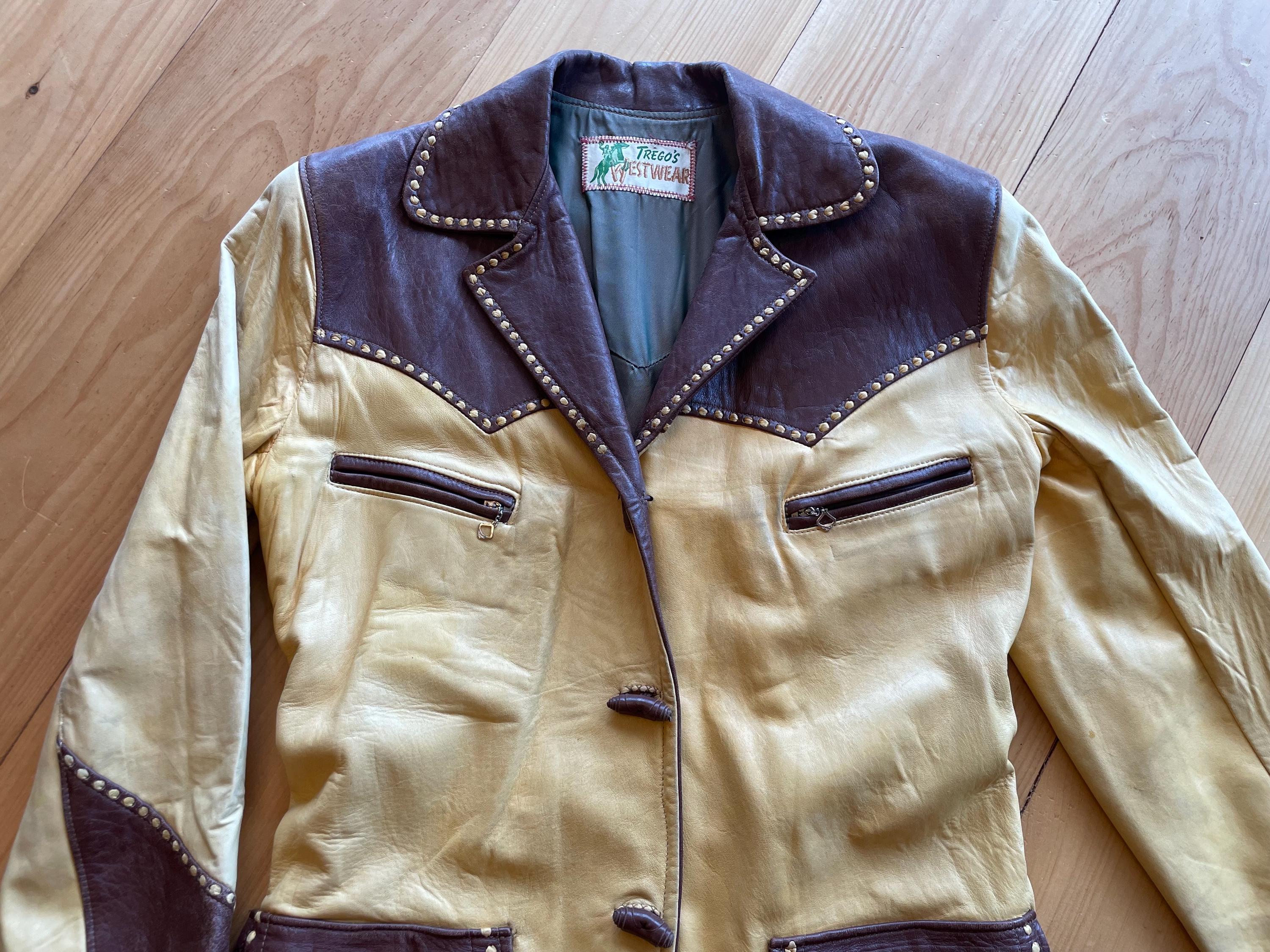 1950s Tregos Westwear Western Leather Jacket S - Etsy