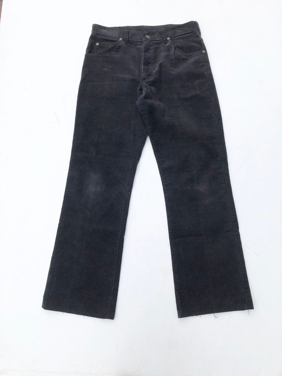 1970s Lee Black Corduroy Jeans 30”