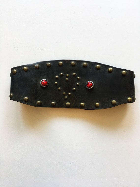 BADASS 1940s 1950s Studded Heart Biker Kidney Belt