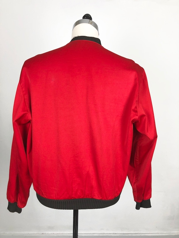 1950's McGregor Red Cotton Cardigan Jacket L - image 6