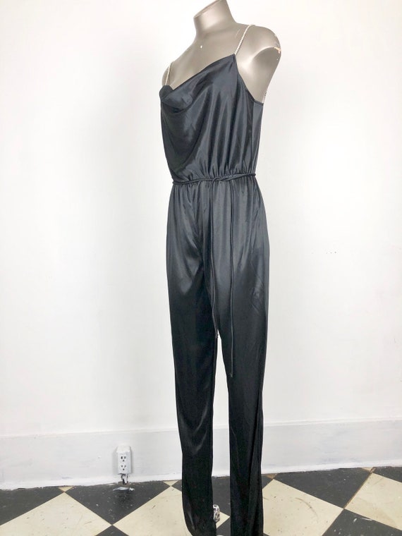 HOT 70s Climax Sexy Rhinestone Jumpsuit S