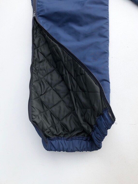 1970s LL Bean Navy Nylon Zipper Side Ski Pants M - image 4