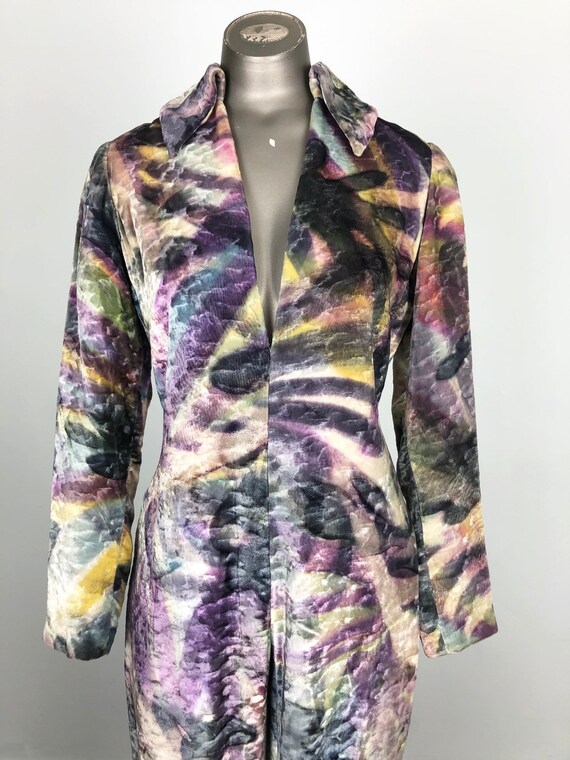 PSYCHEDELIC Sexy 1970s Tie Dye Velvet Beaded Jumps