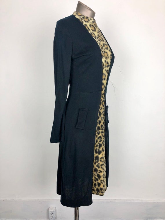 BADASS 1960s Faux Leopard Dress S - image 3