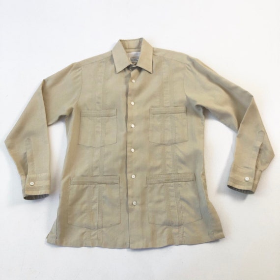 1980s Paco Rabanne Long Sleeved Guayabera S