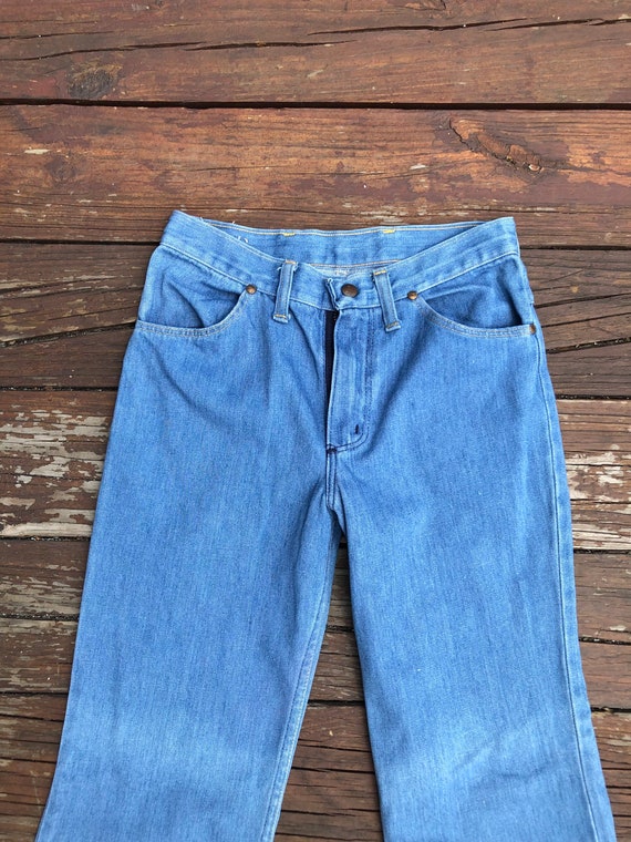 1970s Wrangler High Rise Blue Jeans 27” - image 2
