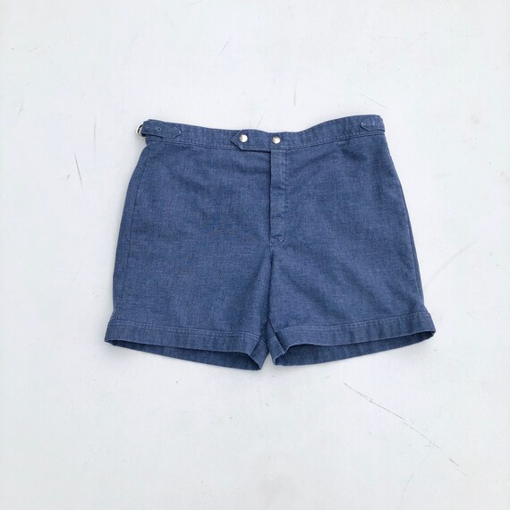 1960s Hathaway Chambray Swim Trunks M