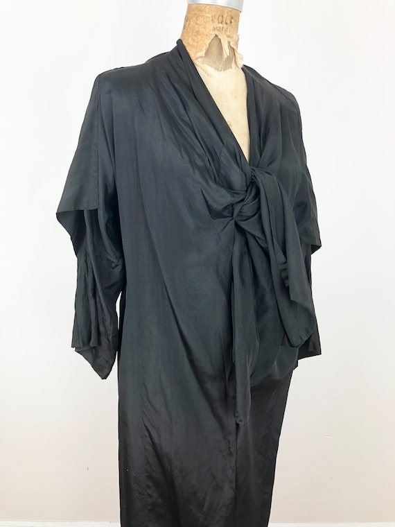 Antique 1900s John Wanamaker Structured Black Sil… - image 2