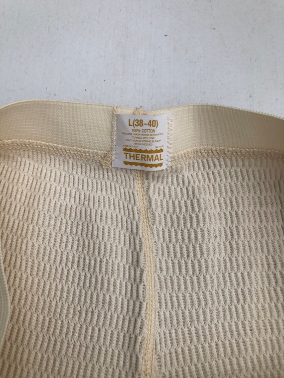 1970s Cotton Thermal Long Johns L - image 5
