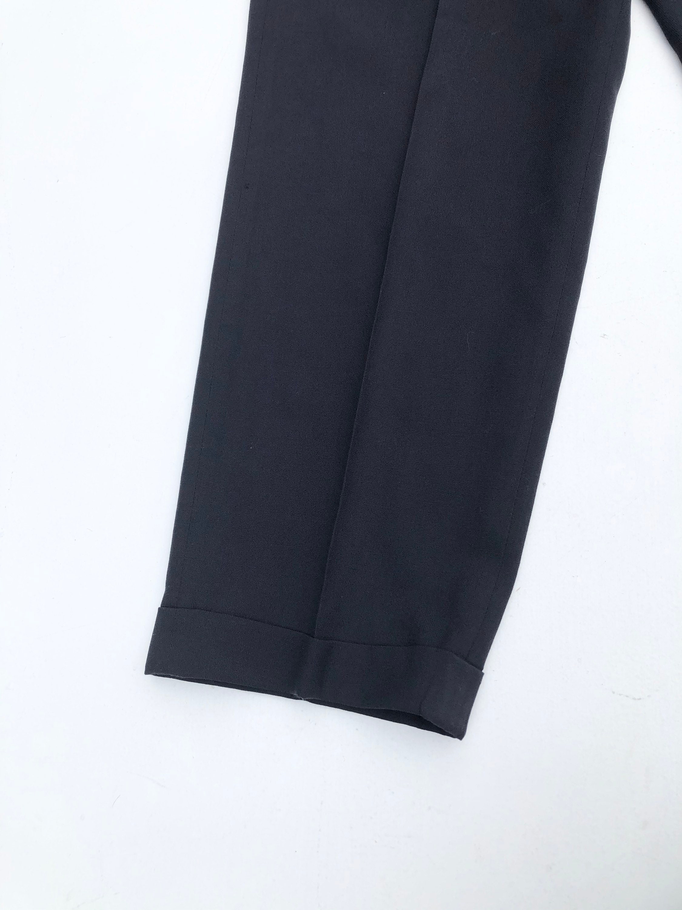 1950s Navy Rayon Crepe Trousers 30 | Etsy
