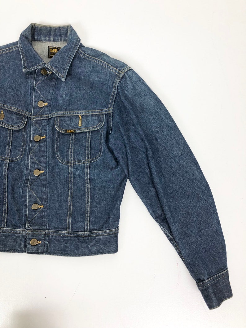 1970s Lee Denim Trucker Jacket S image 5