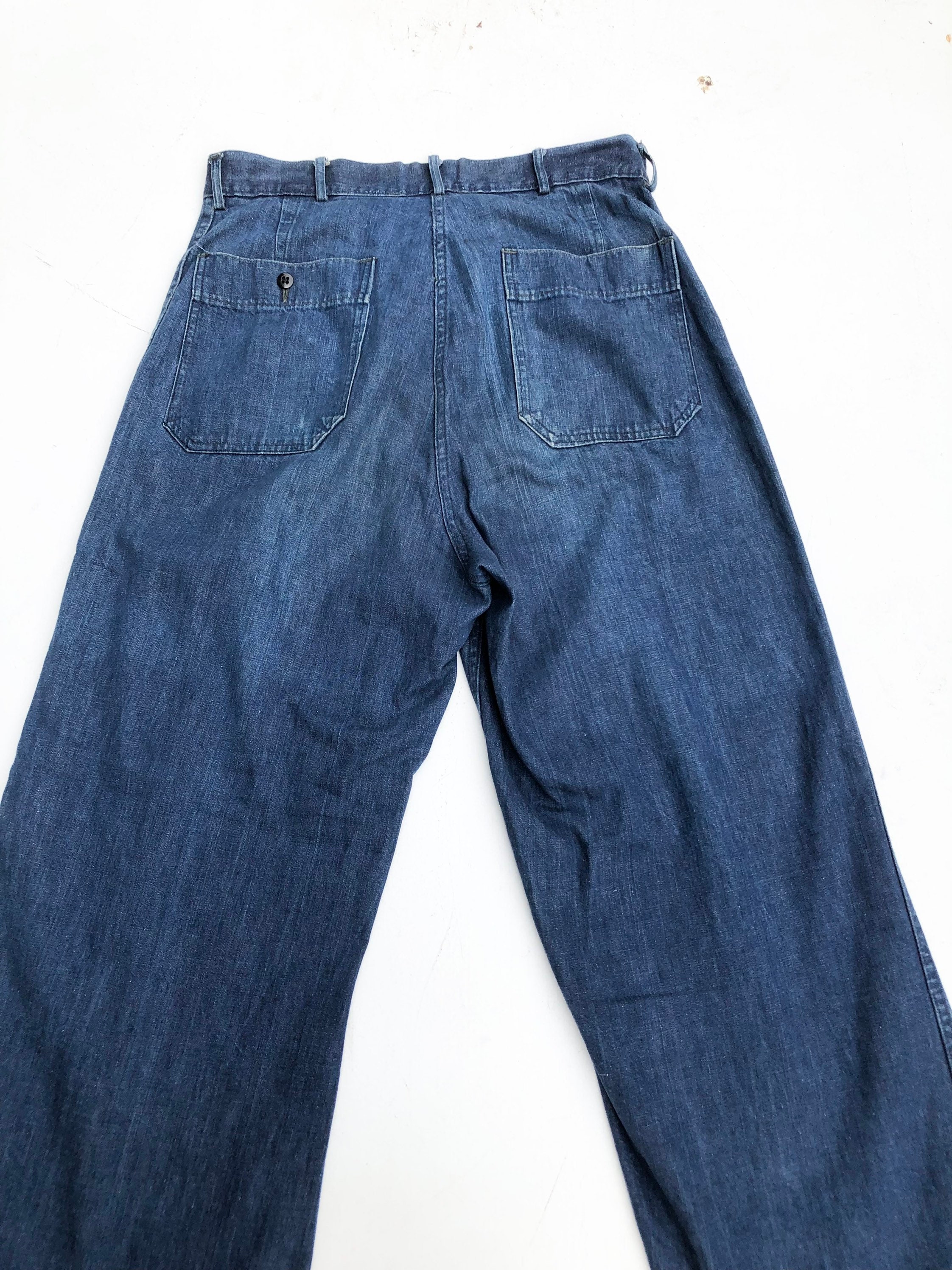 1940s USN Sailor Denim Wide Leg Denim Pants 32” - Etsy 1940s USN Sailor Denim Wide Leg Denim Pants 32” - Etsy